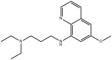 6-methoxy-8-(3-diethylaminopropylamino)quinoline Struktur