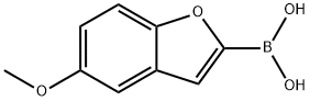 (5-メトキシベンゾフラン-2-イル)ボロン酸 化学構造式