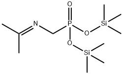 [(Isopropylideneamino)methyl]phosphonic acid bis(trimethylsilyl) ester Structure
