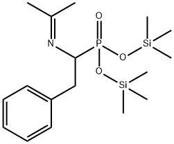 [1-(Isopropylideneamino)-2-phenylethyl]phosphonic acid bis(trimethylsilyl) ester 结构式