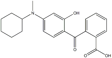 2-[4-(N-シクロヘキシル-N-メチルアミノ)サリチロイル]安息香酸 化学構造式