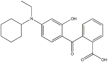 4-CYCLOHEXYLAMINO-N-ETHYL-2-HYDROXYBENZOPHENONE-2'-CARBOXYLIC ACID Structure