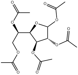 D-グルコフラノースペンタアセタート 化学構造式
