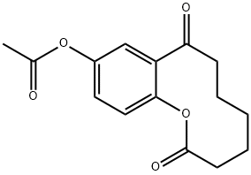 2H-1-Benzoxecin-2,8(3H)-dione, 10-(acetyloxy)-4,5,6,7-tetrahydro- Struktur