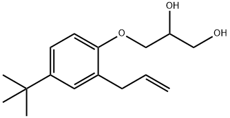 3-[4-(1,1-ジメチルエチル)-2-(2-プロペニル)フェノキシ]-1,2-プロパンジオール 化学構造式
