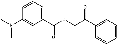 3-(Dimethylamino)benzoic acid phenacyl ester 结构式
