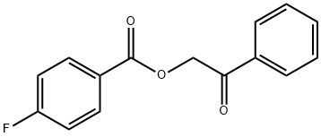 4-Fluorobenzoic acid phenacyl ester 结构式