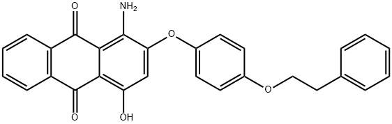 1-amino-4-hydroxy-2-[4-(2-phenylethoxy)phenoxy]anthraquinone Struktur
