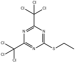 2-(Ethylthio)-4,6-bis(trichloromethyl)-1,3,5-triazine Structure