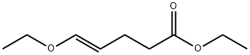 (E)-5-エトキシ-4-ペンテン酸エチル 化学構造式