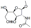 .beta.-D-Glucofuranoside, methyl 2-(acetylamino)-2-deoxy- Structure