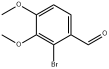 2-ブロモ-3,4-ジメトキシベンズアルデヒド 化学構造式