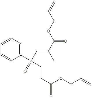 Propionic acid, 2-methyl-3,3-(phenylphosphinylidene)di-, diallyl ester Structure