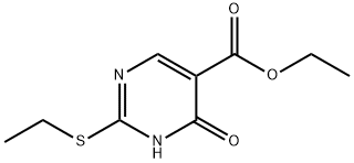 2-Ethylthio-1,4-dihydro-4-oxo-5-pyrimidinecarboxylic acid ethyl ester Structure