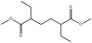 2,5-ジエチルヘキサン二酸ジメチル 化学構造式