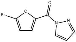 1-(5-ブロモ-2-フロイル)-1H-ピラゾール 化学構造式
