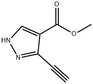 1H-Pyrazole-4-carboxylic acid, 3-ethynyl-, methyl ester (9CI)|3-乙炔基-1H-吡唑-4-羧酸甲酯
