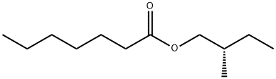 (+)-ヘプタン酸(S)-2-メチルブチル 化学構造式