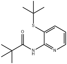 N-(3-TERT-ブチルスルファニル-ピリジン-2-イル)-2,2-ジメチル-プロピオンアミド 化学構造式
