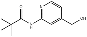 N-(4-ヒドロキシメチル-ピリジン-2-イル)-2,2-ジメチル-プロピオンアミド 化学構造式