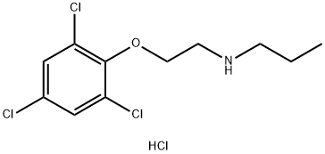 N-(2-(2,4,6-トリクロロフェノキシ)エチル)プロパン-1-アミン塩酸塩 化学構造式