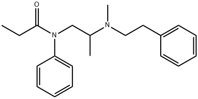 N-[2-[メチル(2-フェニルエチル)アミノ]プロピル]-N-フェニルプロパンアミド 化学構造式