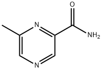 6-メチルピラジン-2-カルボアミド 化学構造式