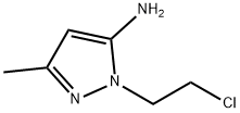1H-Pyrazol-5-amine,  1-(2-chloroethyl)-3-methyl- 结构式