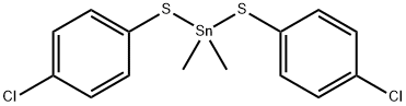 Bis[(4-chlorophenyl)thio]dimethylstannane Structure