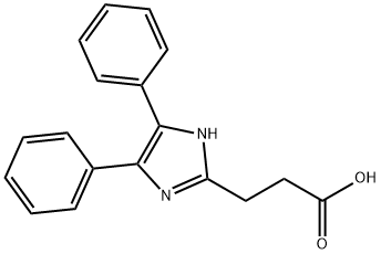 4,5-ジフェニル-1H-イミダゾール-2-プロピオン酸 化学構造式