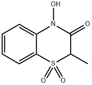 4-Hydroxy-2-methyl-2H-1,4-benzothiazin-3(4H)-one 1,1-dioxide Struktur