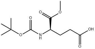 N-叔丁氧羰基-D-谷氨酸 1-甲酯 结构式