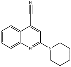 4-Quinolinecarbonitrile,  2-(1-piperidinyl)- 结构式