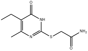 Acetamide, 2-[(5-ethyl-1,4-dihydro-6-methyl-4-oxo-2-pyrimidinyl)thio]- (9CI) Struktur