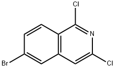 6-ブロモ-1,3-ジクロロイソキノリン 化学構造式