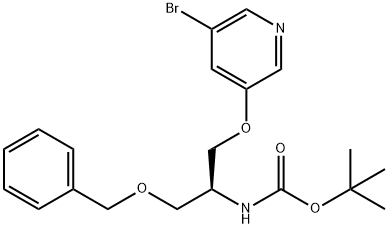 [1-BenzyloxyMethyl-2-(5-broMo-pyridin-3-yloxy)-ethyl]-carbaMic acid tert-butyl ester Structure