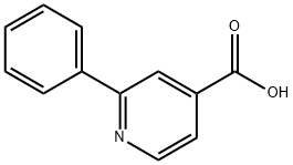 2-フェニルピリジン-4-カルボン酸 化学構造式