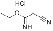 2-CYANO-ACETIMIDIC ACID ETHYL ESTER HCL Structure