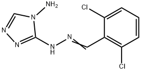 2,6-ジクロロベンズアルデヒド(4-アミノ-4H-1,2,4-トリアゾール-3-イル)ヒドラゾン 化学構造式