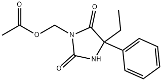 3-[(Acetyloxy)methyl]-5-ethyl-5-phenylhydantoin Structure