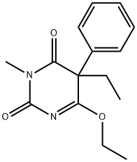 6-Ethoxy-5-ethyl-3-methyl-5-phenyl-2,4(3H,5H)-pyrimidinedione Struktur