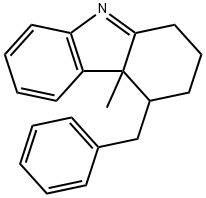 2,3,4,4a-テトラヒドロ-4a-メチル-4-ベンジル-1H-カルバゾール 化学構造式