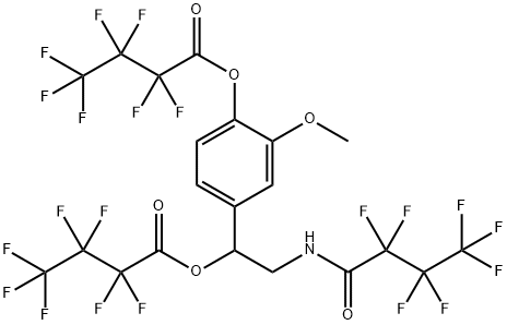 Heptafluorobutyric acid 4-[2-[(heptafluorobutyryl)amino]-1-[(heptafluorobutyryl)oxy]ethyl]-2-methoxyphenyl ester|