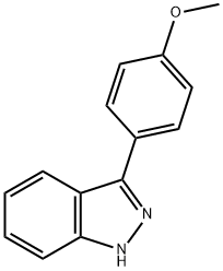 3-(4-メトキシフェニル)-1H-インダゾール 化学構造式