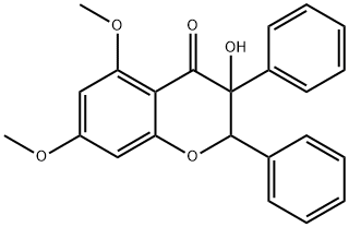 2,3-Dihydro-3-hydroxy-5,7-dimethoxy-2,3-diphenyl-4H-1-benzopyran-4-one Struktur