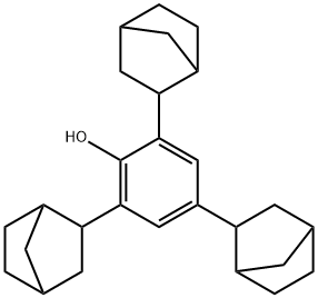 2,4,6-トリス(ビシクロ[2.2.1]ヘプタン-2-イル)フェノール 化学構造式