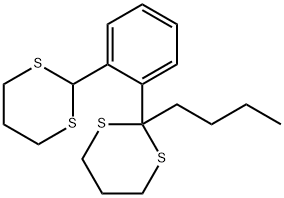 2-ブチル-2-[2-(1,3-ジチアン-2-イル)フェニル]-1,3-ジチアン 化学構造式