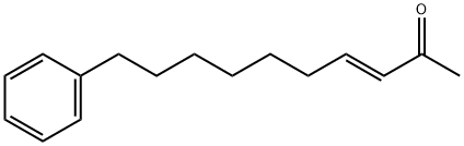 (E)-10-フェニル-3-デセン-2-オン 化学構造式