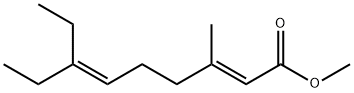 (E)-7-Ethyl-3-methyl-2,6-nonadienoic acid methyl ester Struktur