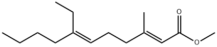 (2E,6E)-7-Ethyl-3-methyl-2,6-undecadienoic acid methyl ester Struktur